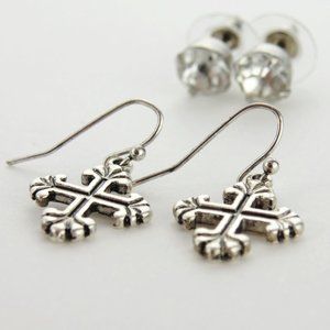 Francesca's cross and Dimond earrings